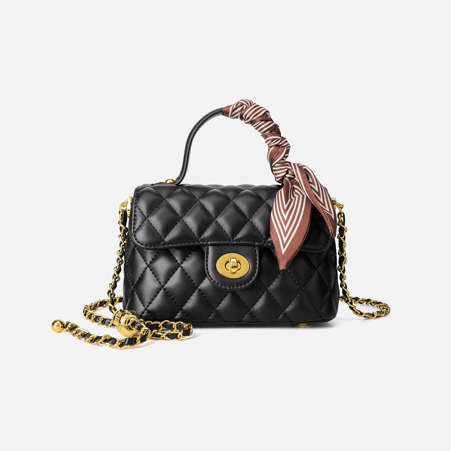 Designer rhombus small square bag women's 2025 new luxury rhombus chain shoulder messenger bag fast delivery