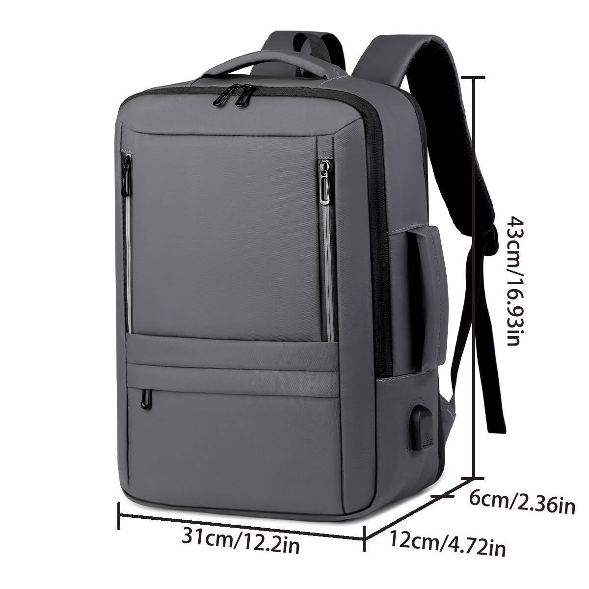 Scalable Professional Backpack System - External USB Access Multi-Compartment Oxford Design Ventilated Back Panel Travel Office high-quality