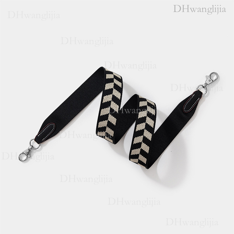 DH Luggage Accessories Women's Same Style Fashion Square Color-Block Jacquard Wide Kelly Single Shoulder Crossbody Bag Strap