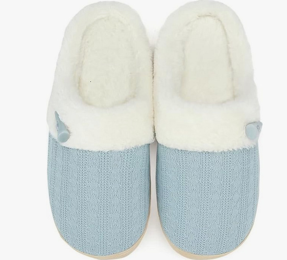 Knitted Fabric Cotton Slippers with Horn Buckle ddmymarket