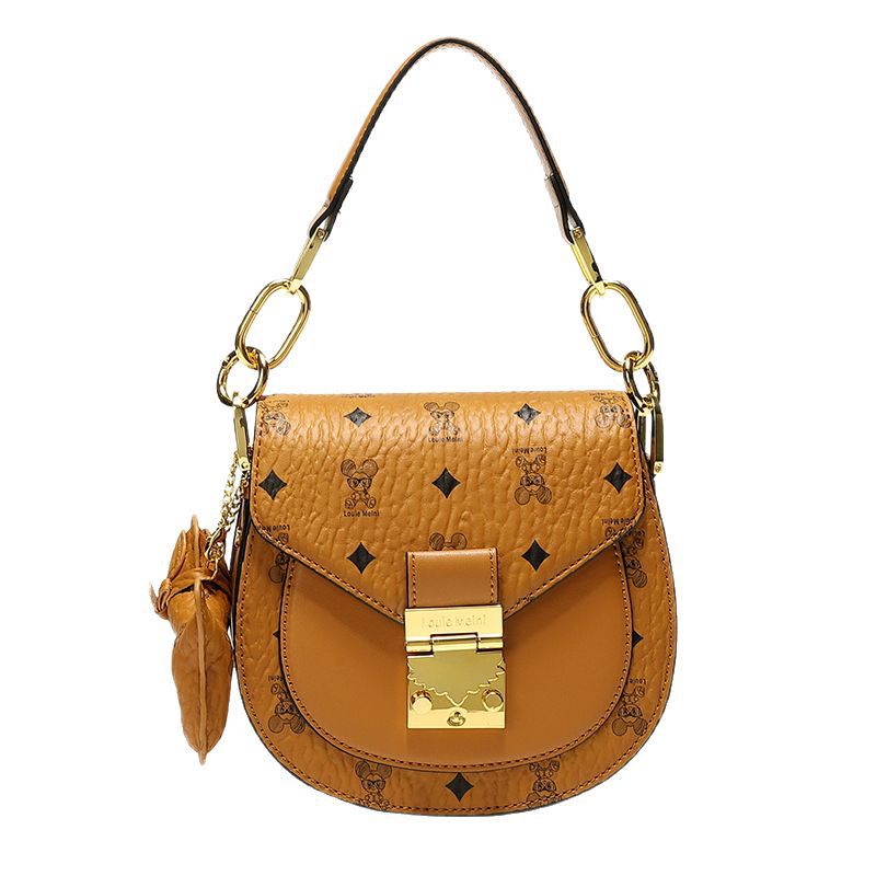 Designer bags2025 new fashion foreign style retro style saddle bag shoulder portable small round bag oblique span bag women