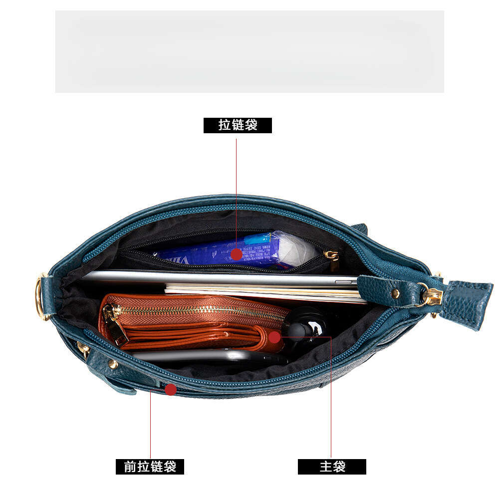 designer bag Luxury bag Women's Genuine Leather Bucket Autumn Winter Simple Fashion Middle-aged Mom Top Layer Cowhide Shoulder Bag