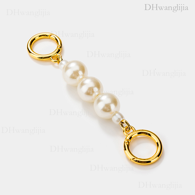 DH Luggage Accessories New Style Wind Hanging Decoration Single Shoulder Crossbody Personality Round Buckle Pearl Extension Trendy Chain Bag Strap