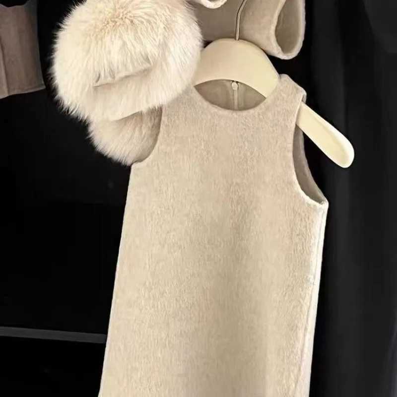 Girls Woolen Small Fragrant Style Set Autumn And Winter 2025 New Childrens Clothing Westernstyle Woolen Twopiece Set L2509263XUV