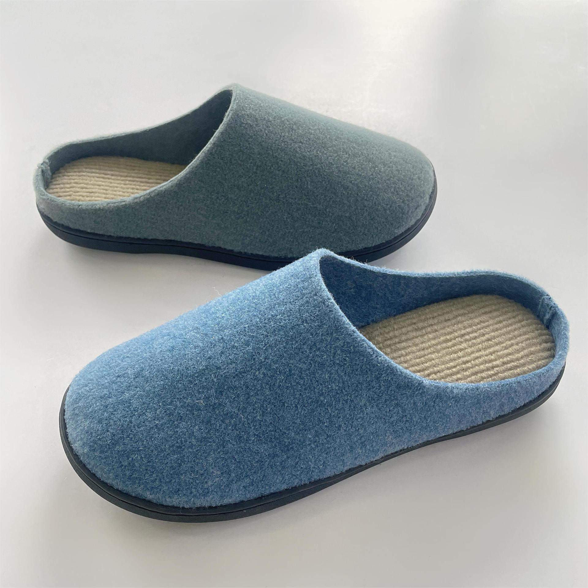 Men's Large Size Home Fleece-Lined Single-Shoe Styling Cotton Slippers ddmymarket