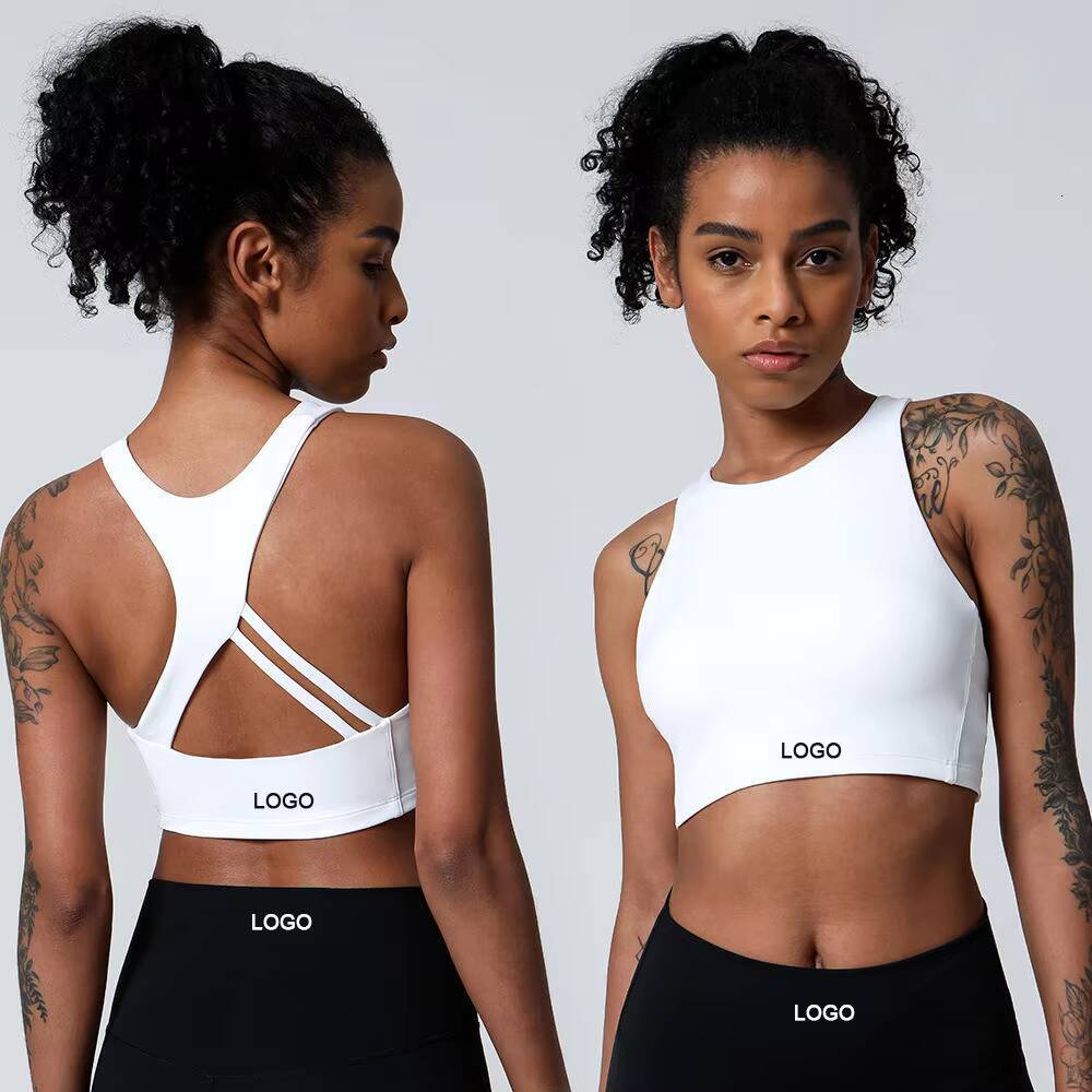 Wholesale Plus Size Sports Bra for Women CrissCross Back Padded Strappy Sports Bras High Support Yoga Bra with Removable Cups