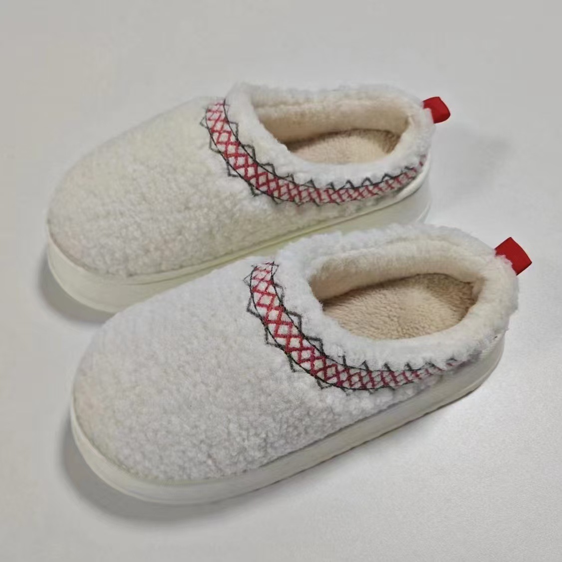 Thick-Soled Outdoor Closed-Toe Snow Boots for Women 2025 Autumn Winter New Ethnic Style Lace Fur Warm Cotton Shoes ddmymarket