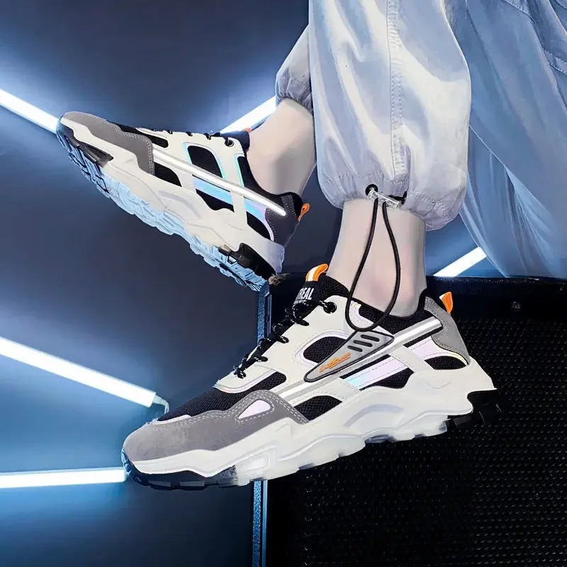 Men's Breathable Mesh Running Sneakers Running Shoes Outdoor Fashionable Casual Walking Boots | Unisex Quick-Drying Hiking Shoes Ideal for Urban 