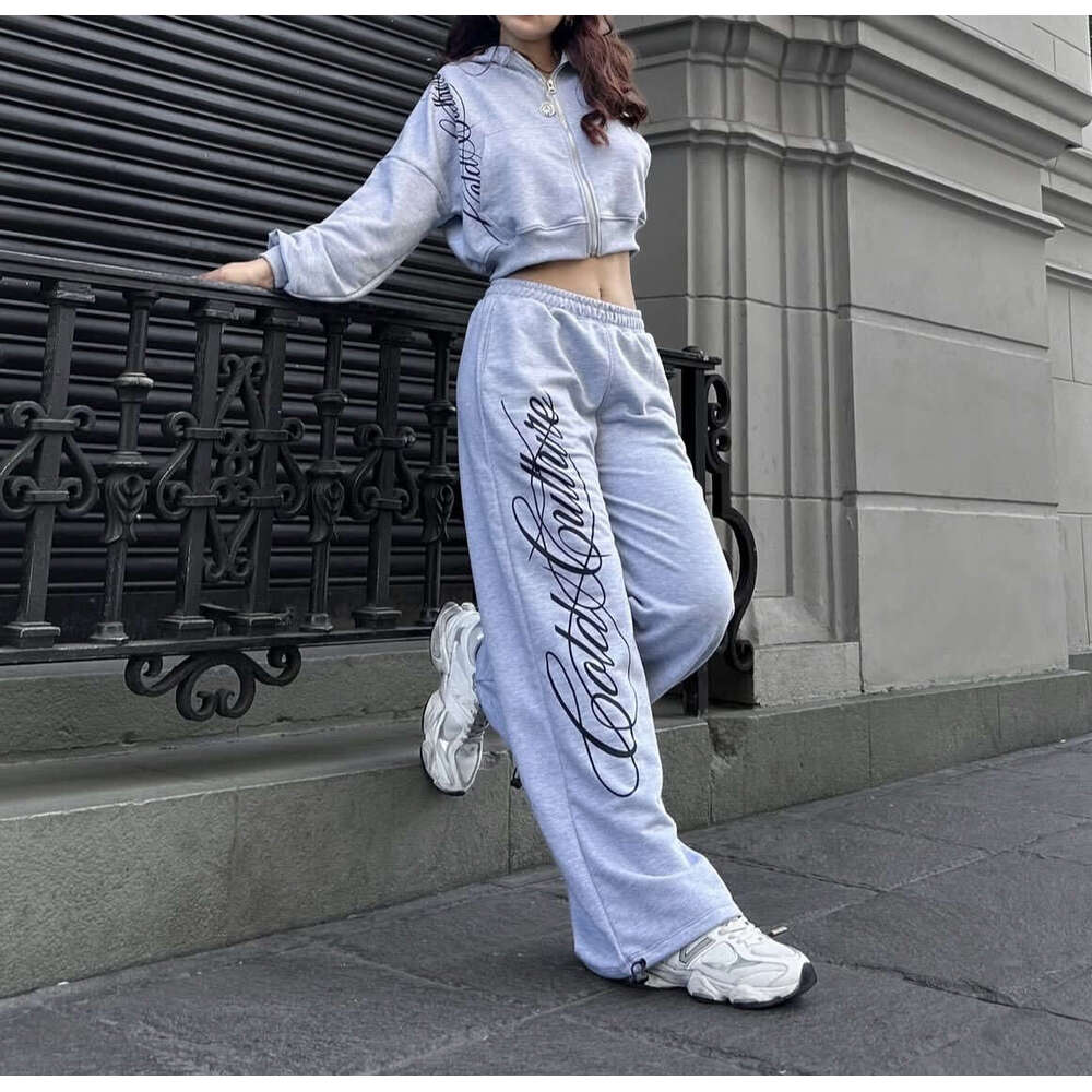 Trendy Brand Casual with Unique Graffiti Print Pattern, Stretchy High Street Dark Gothic Long Pants