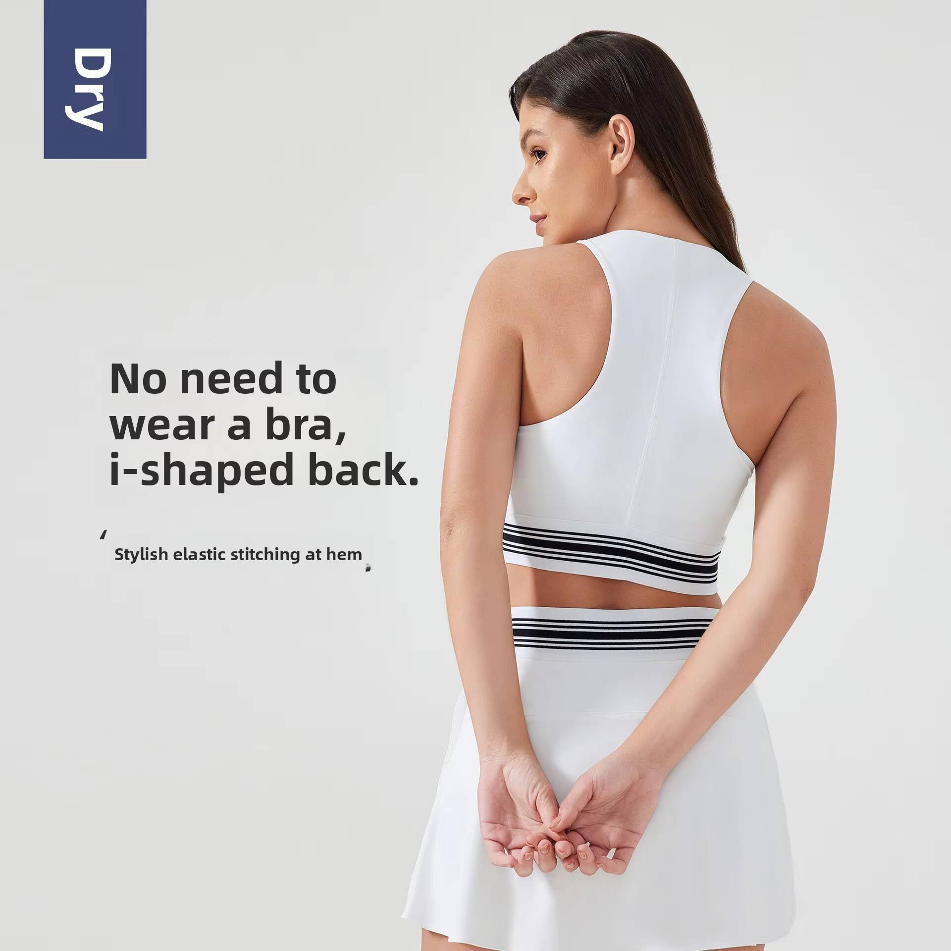 New HighIntensity VestStyle Sports Bra with Racerback Design NakedFeel Gathering Side Support Plus Size Yoga Bra