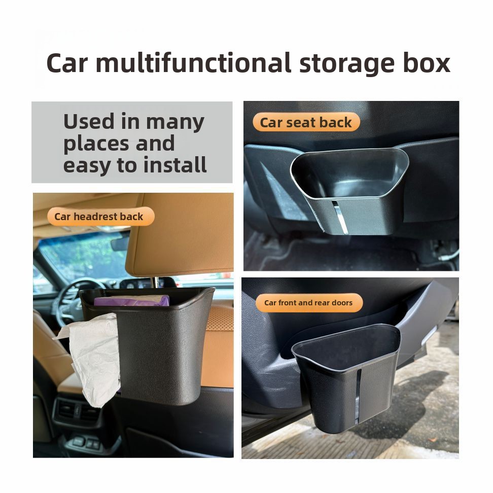 Car Door Trash Can, Seat - Back Hanging Storage Bin, Multifunctional for Car & Home, Organize Clutter-NO10