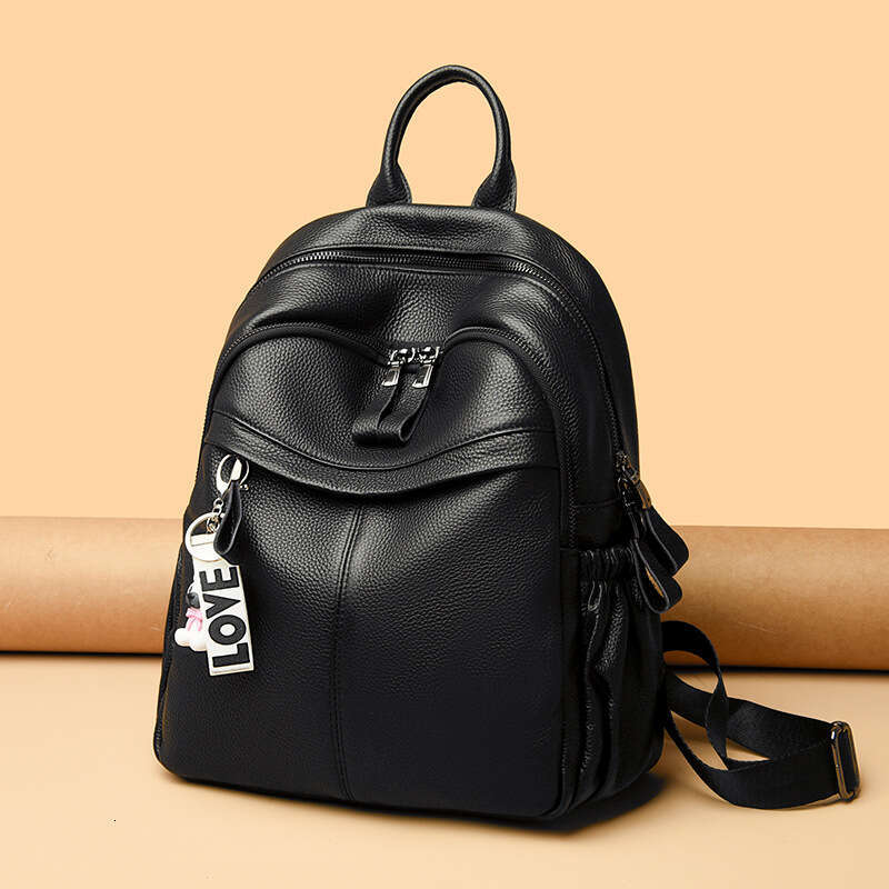 designer bag Luxury bag New Genuine Leather Backpack for Women Fashion Bear Pendant Large Capacity Commuter Bag