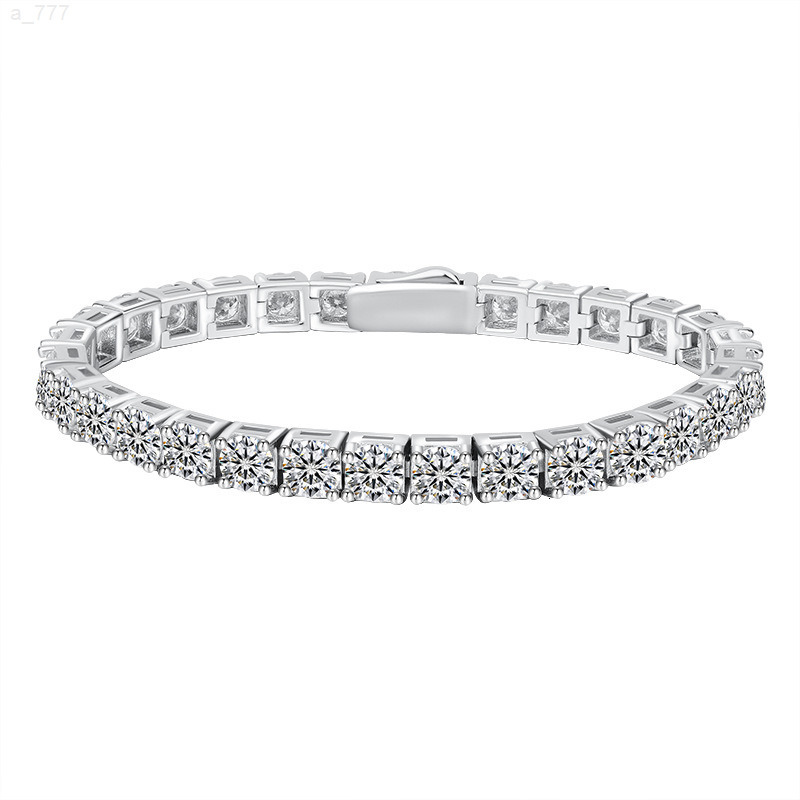 Drop Shipping 925 Silver Plated 18K Gold Moissanite Tennis Bracelet Hand Jewelry Wholesale for Men and Women