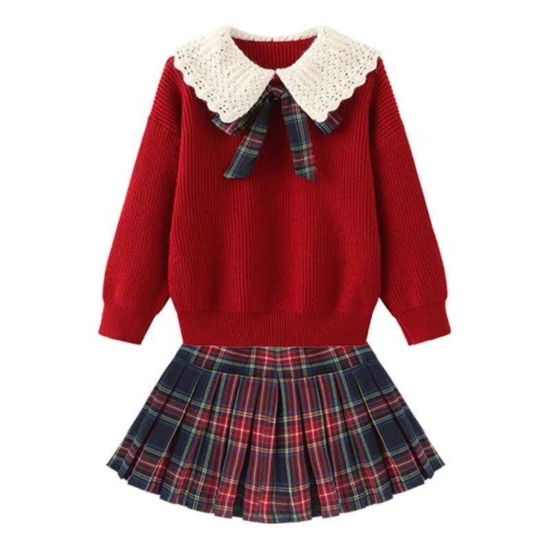 Little Girls Clothing 2025 New Style College JK Skirt Medium Size Childrens Wear Two Piece Set Boutique Kids Panic Buying L2509263FLH
