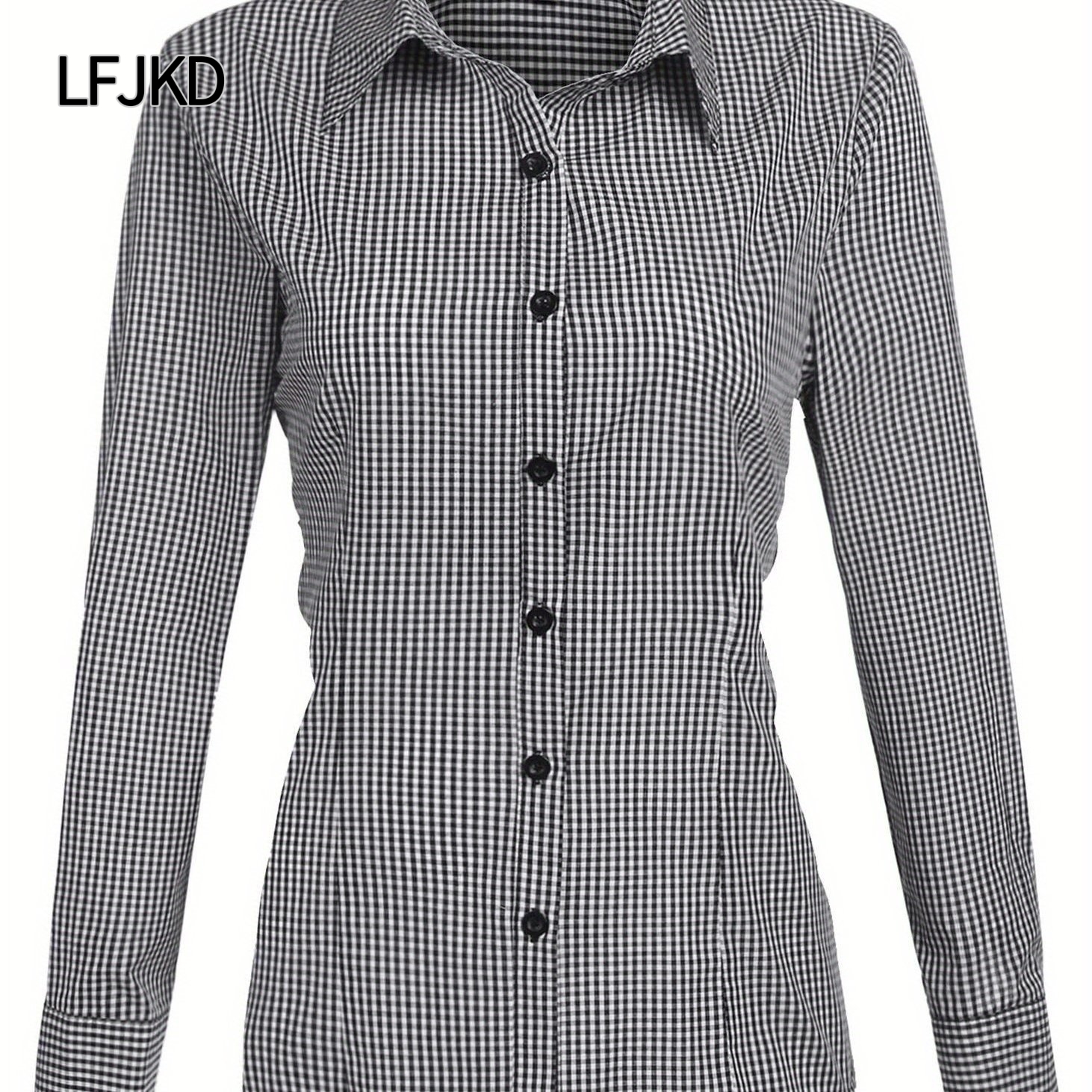 K2259 New European and American women's basic button-down shirt and slim dress cross-border delivery