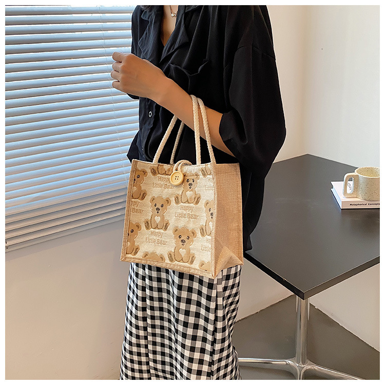 Cute Cartoon Bento Bag Autumn New Fashionable Outdoor Family Bag Handbag Minimalist Trendy Style Light Luxury Designer Bag