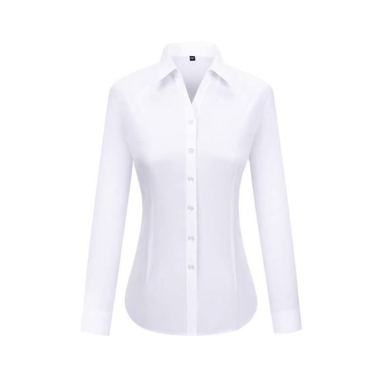 K2256 Free samples available for high-end pure cotton women's shirts, wrinkle-free business shirts, custom workwear wholesale