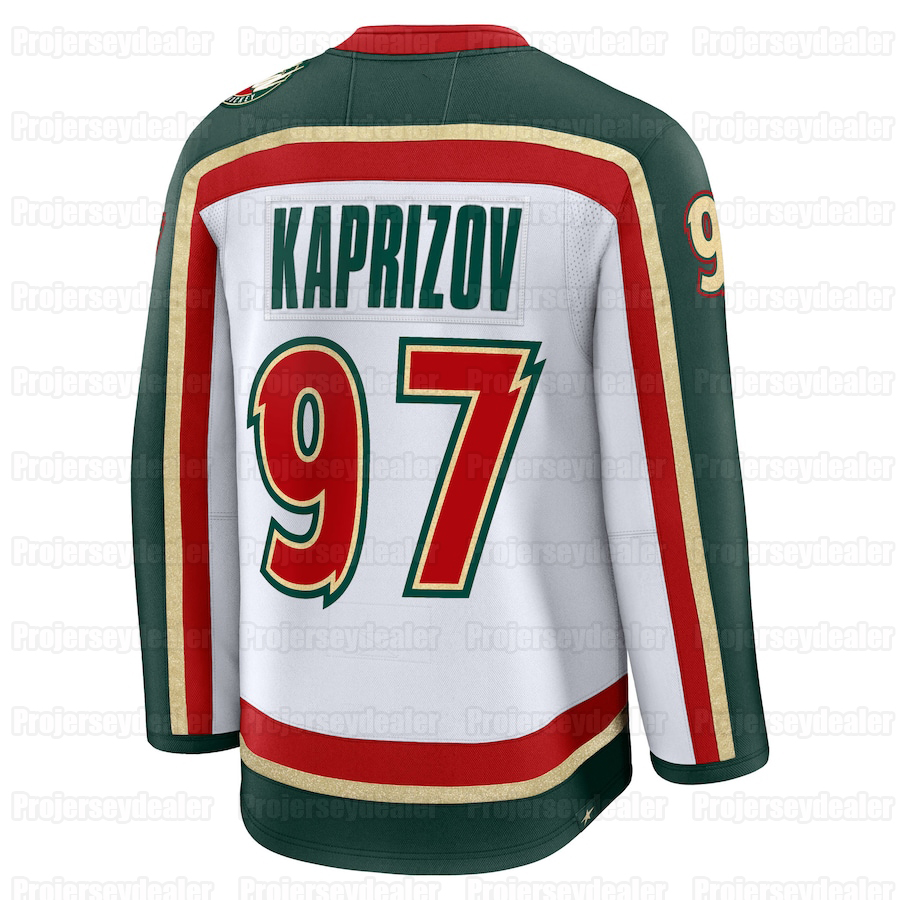 Custom 2025-26 Home Hockey Jerseys Kirill Kaprizov Marc-Andre Fleury Matt Boldy Marcus Foligno Marco Rossi Mats Zuccarello Brock Faber Vladimir Tarase