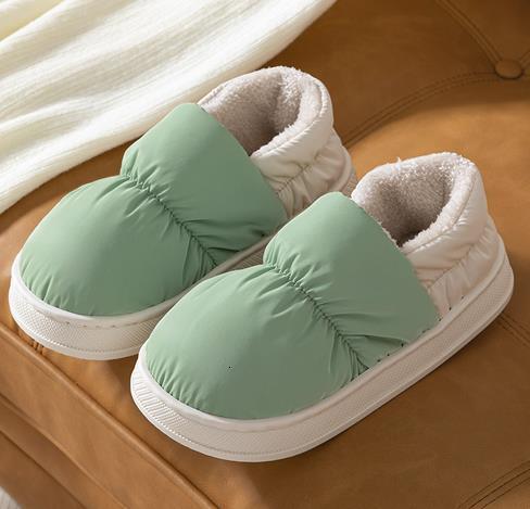 Waterproof Down Fabric Bag Heel Autumn Winter Thick Sole Non-Slip Cotton Warm Maternity Shoes ddmymarket