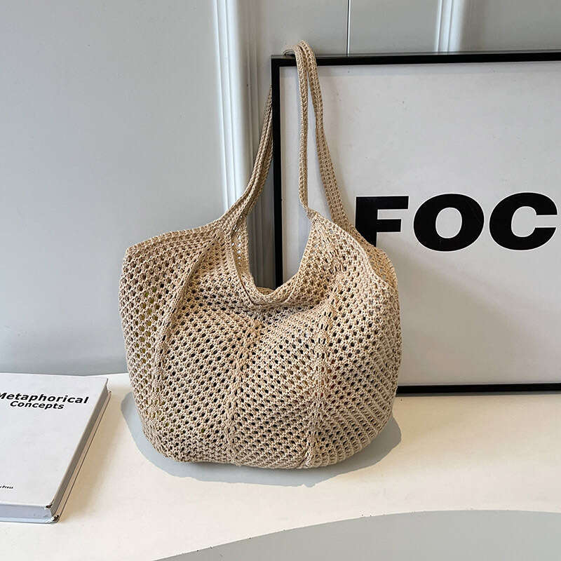 Fashion Beach Bags Large Capacity Woven Handbags for Women Summer Travel Commuting Hollow Out StrawBag 2025 Trendy Versatile Shoulder Bag