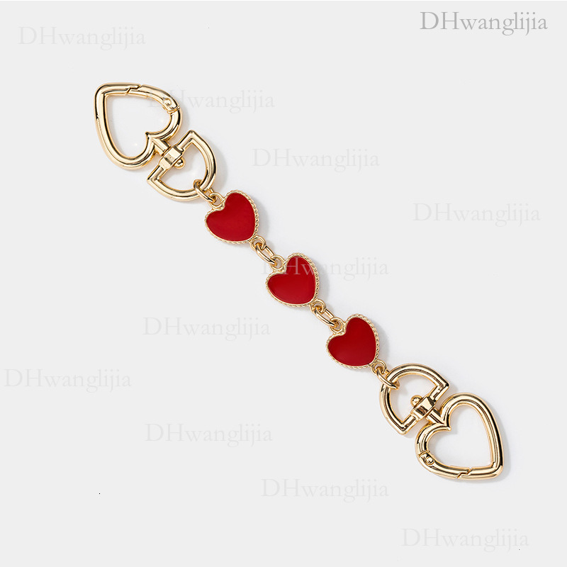 DH Luggage Accessories New Style Single Shoulder Crossbody Bag with Pendant Fashionable and Stylish Personality Hardware Heart Extension Chain Trendy