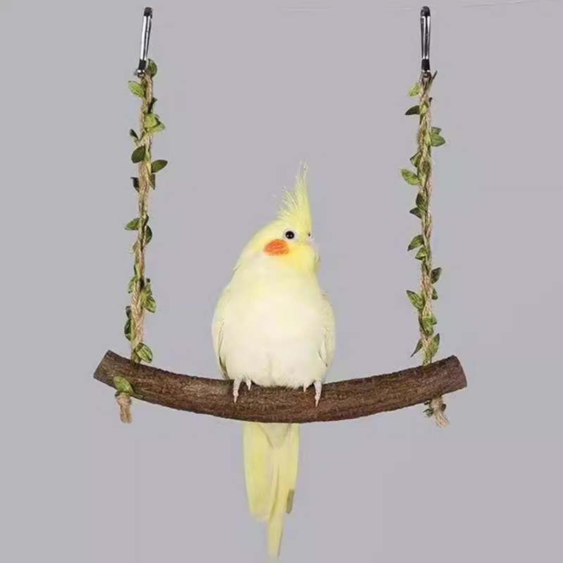 Parrot Vine Swing Toy Peony Xuan Phoenix Tiger Skin Climbing Grinding Claw Anti Bite Solid Wood Birdcage Supplies Decompression Play