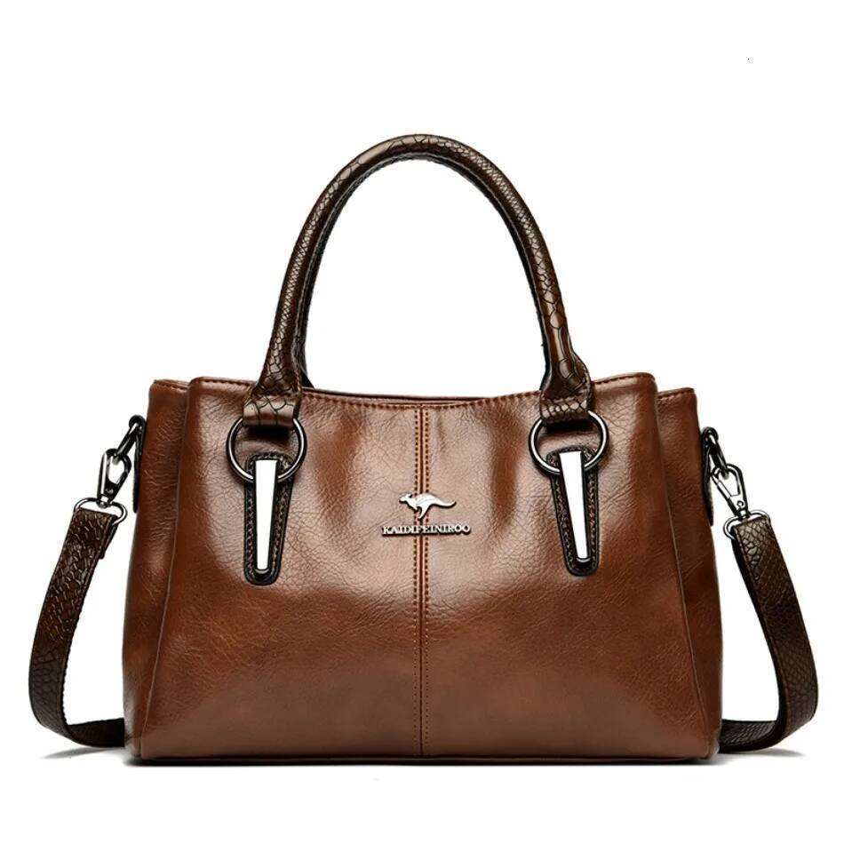 Designer Soft Leather Shoulder Crossbody Bags for Women Elegant Large Capacity Tote Handbags Sac