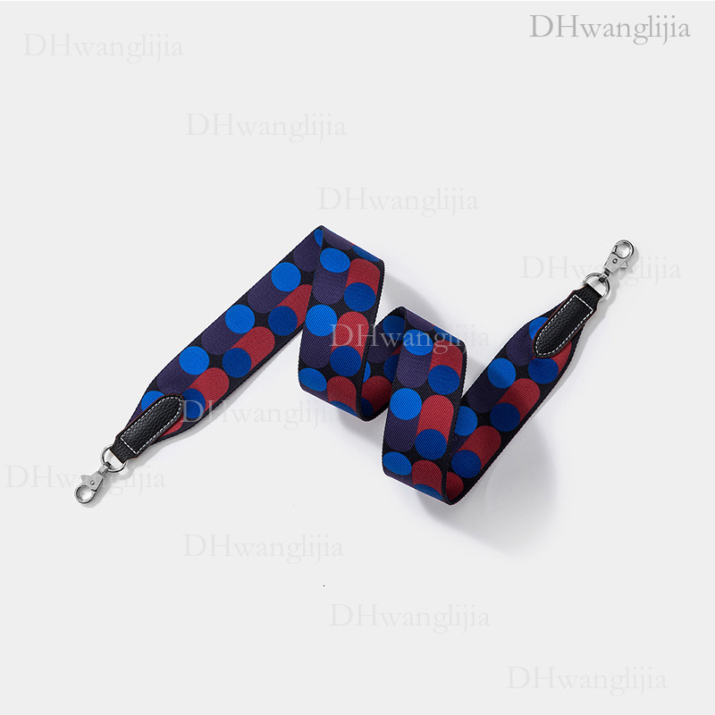 DH Luggage Accessories Women's Same Style Fashion Polka Dot Color-Block Webbing Wide Shoulder Kelly Evelyn Modified Bag Strap