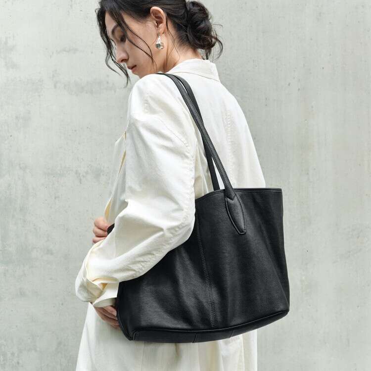 designer bag Luxury bag Vegetable-Tanned Sheepskin Tote Bag for Women, Large Capacity Commuter Genuine Leather Casual Shoulder Bag, New Model