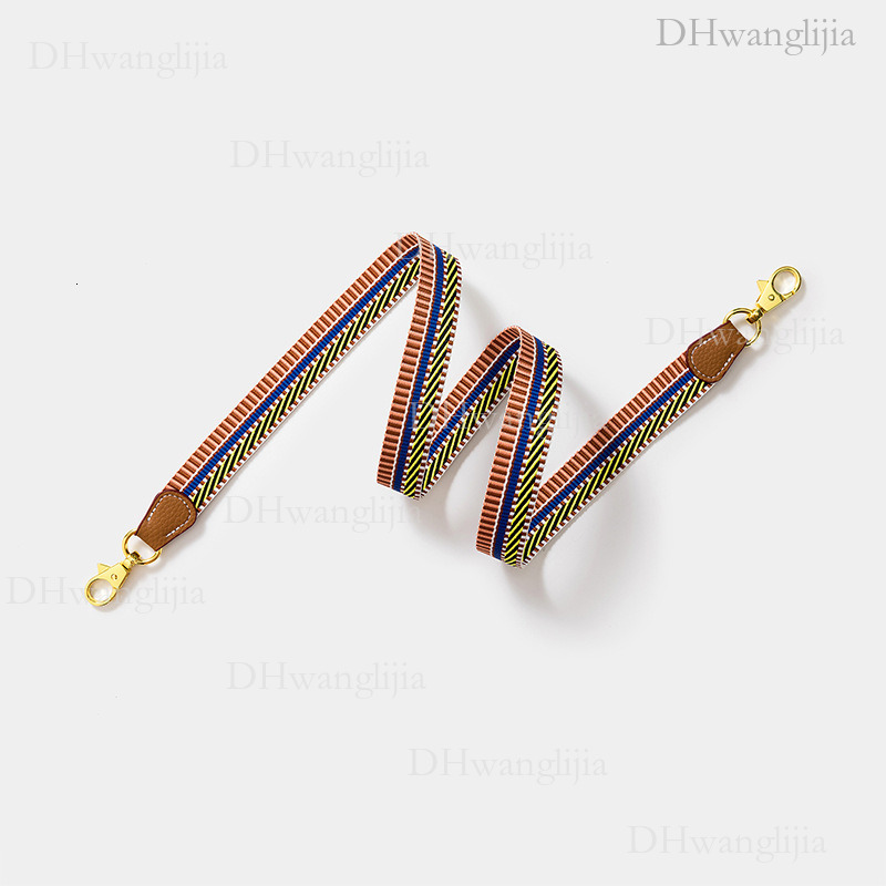DH Luggage Accessories Feng H Home Color-Block Webbing Thin Kelly Evelyne Single Shoulder Crossbody Bag Replacement Strap