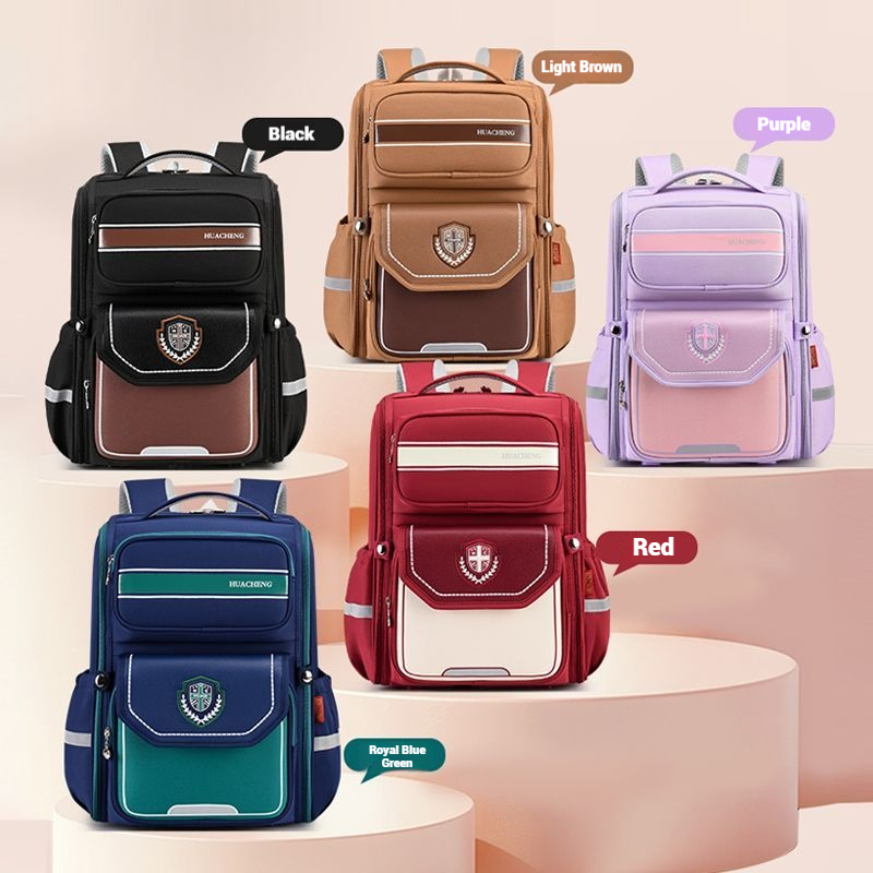 New Fashionable Backpack for Students in Grades 1-6 Lightweight Multi-Compartment Design with Large Capacity