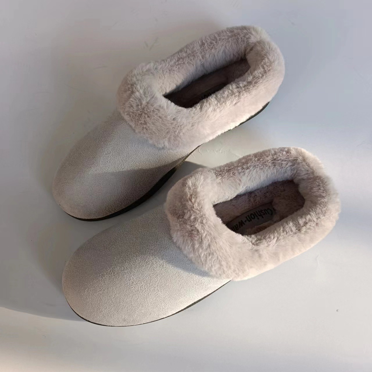 Suede Size Shoe Tree Home Cotton Slippers ddmymarket