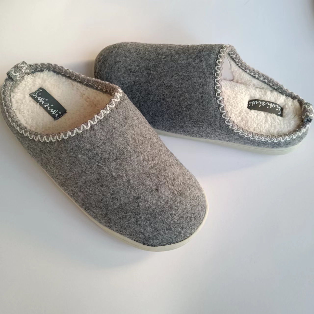 Felt Warm Activity Insoles TPR Anti-Slip Soles Men and Women Couples Home Cotton Slippers ddmymarket