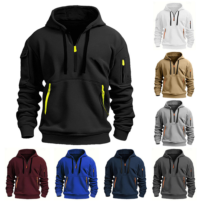 Designer Clothing European And American Men's Fashion Hot Item Hooded Zipper Casual Luxury Hoodie Fleece Long Sleeve Sweatshirt