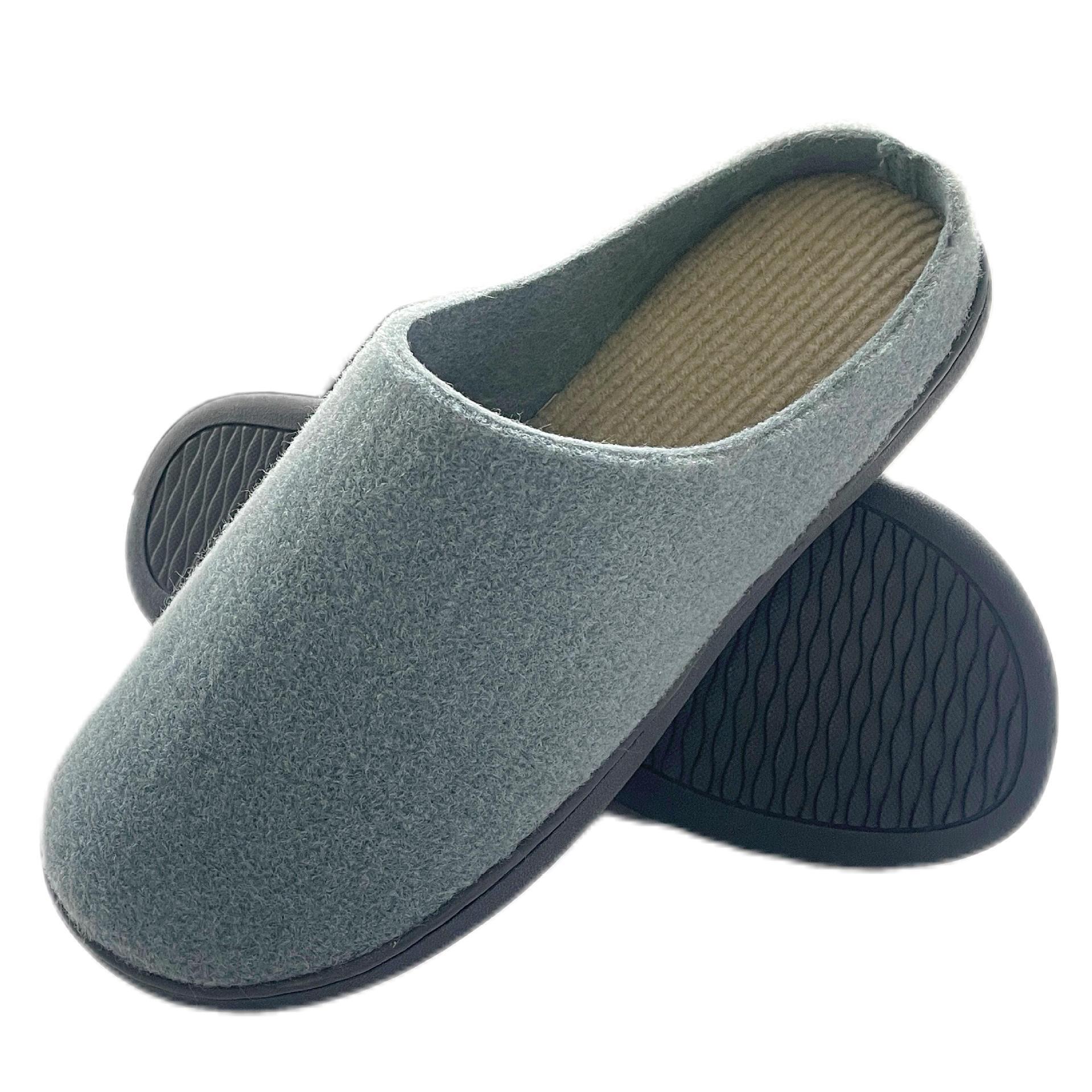 Men's Large Size Home Fleece-Lined Single-Shoe Styling Cotton Slippers ddmymarket