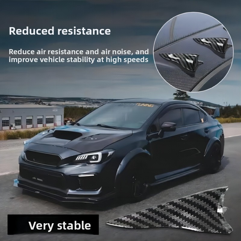Universal Car Fender Blade Trim Shark Gills - Black Adhesive Body Decals, Stylish Exterior Modification Accessories-NO21