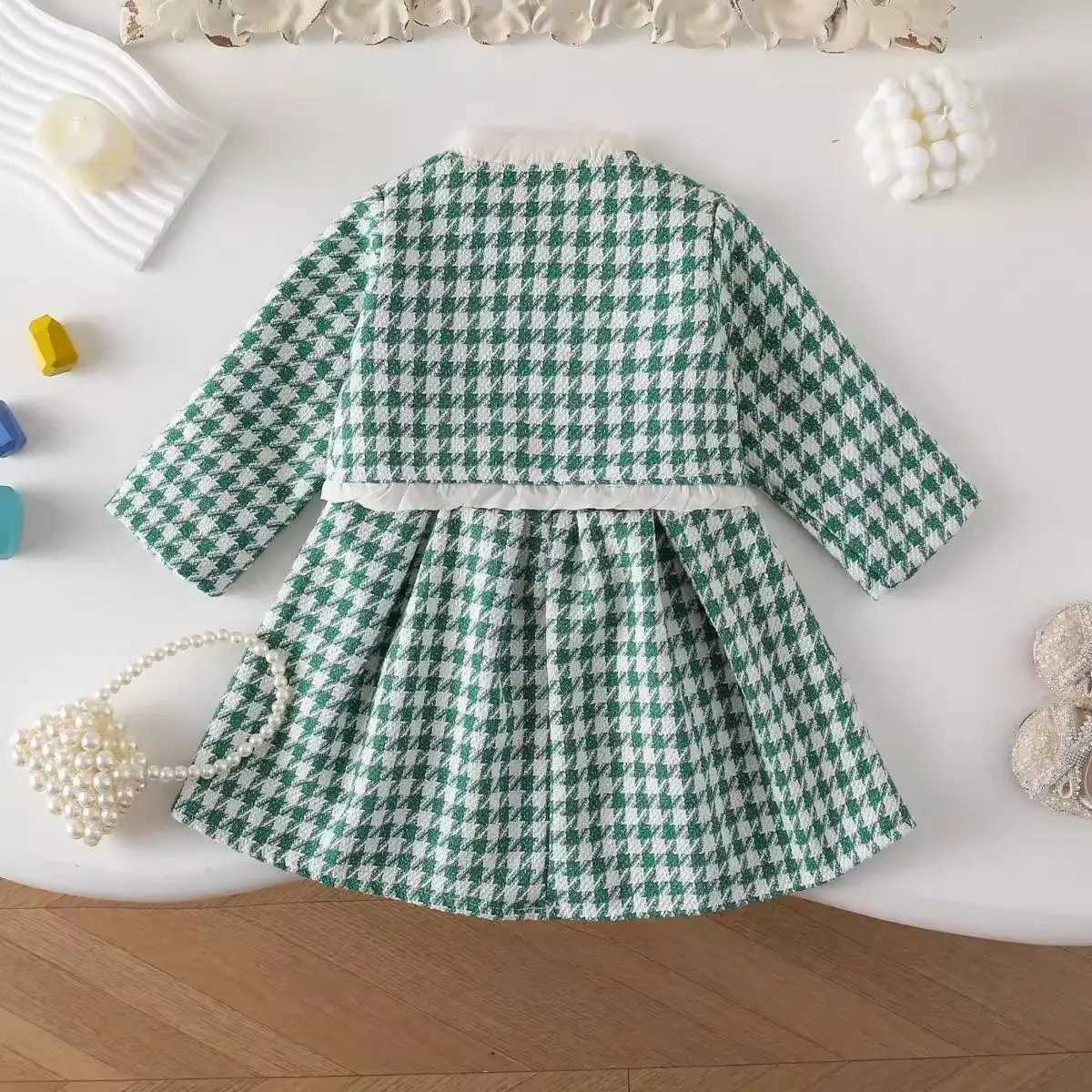 2025 Spring New Korean Edition Girls Fragrance clothing Set Spring and Autumn winter Baby Fashion Lace Childrens Set L250926664Q