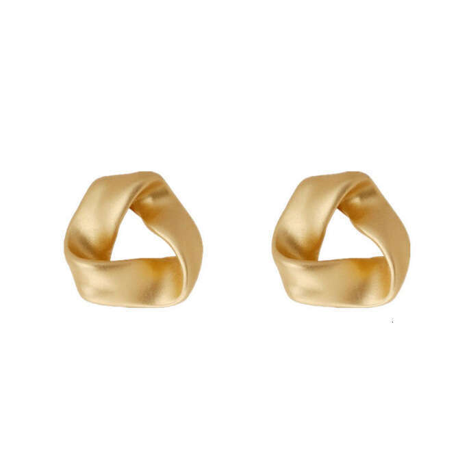 French Triangle Metal High-End Irregular Simple Minimalist Fashion Earrings Jewelry