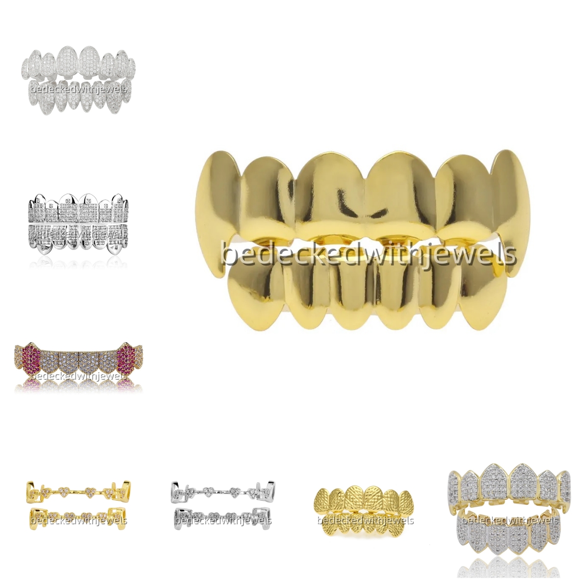 Custom Made Dental Grillz Iced Out Sterling Silver Real Jewelry Zigzag Setting V Moissanite Diamonds Teeth Grillz 14K Gold Plated Single Tooth Grill C