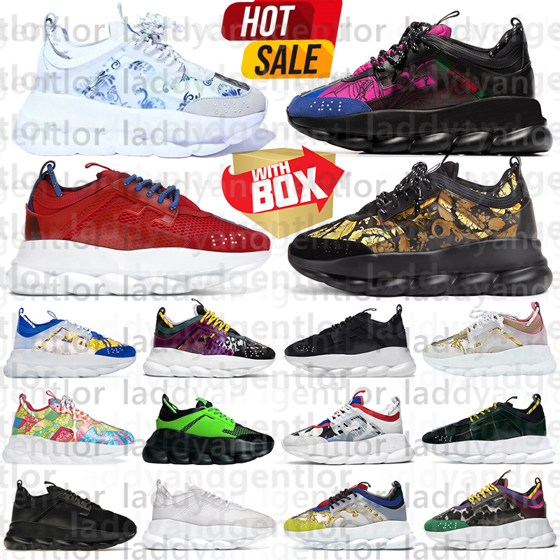 chain reaction designer shoes men women luxury platform sneakers triple black white blue grey gold outdoor sports tennis walking jogging sneakers