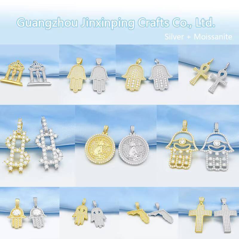 925 Silver Vermeil Necklace Hip Hop Luxury Jewelry for Men Women Iced Out Vvs Moissanite Diamond B Coin Money Pendant Necklace