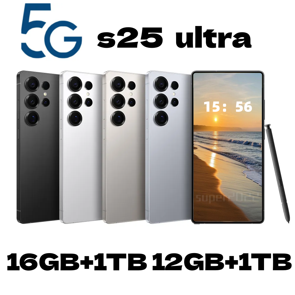 S25 Ultra phone Free Logistics Smart phone 5G mobile phone 6.7-inch Android System 16TB 128GB Face Unlock Facial Recognition Camera GPS I17 PRO MAX 512GB 256GB