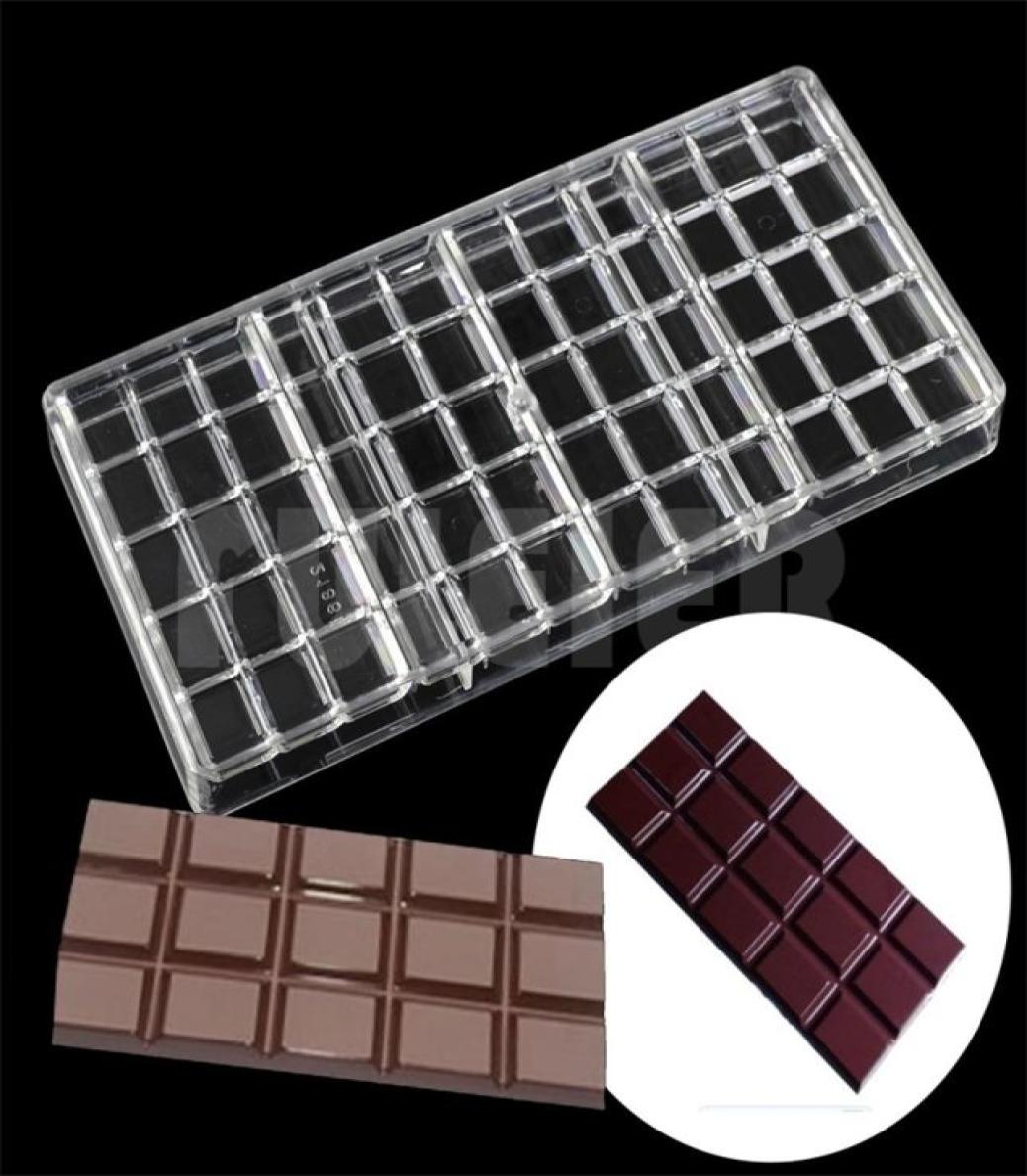12 6 06cm polycarbonate chocolate bar mold DIY baking pastry confectionery tools sweet candy chocolate mould Y2006182275098