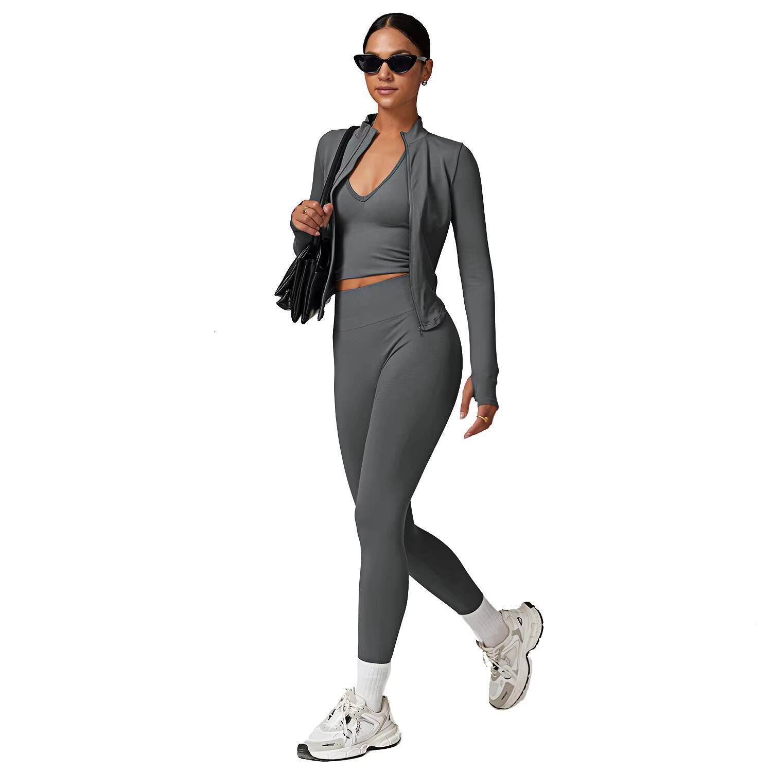 Womens Activewear Removable Chest Pad Tank Top Bra Jacket Yoga Sets Gym Fitness Shorts Leggings Clothes Workout Sets for Women