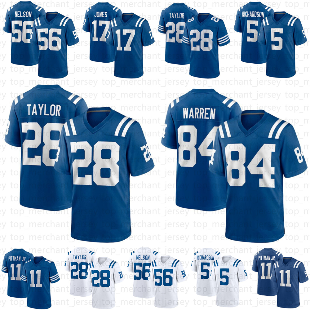 Tyler Warren Daniel Jones Ahmad Sauce Gardner Football jersey Jonathan Taylor Michael Pittman Jr Anthony Richardson Riley Leonard Quenton Nelson Peyton Manning
