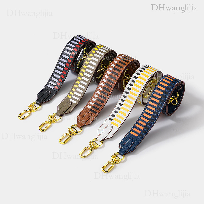 DH Luggage Accessories Women's Striped Print Color-Block Wide Shoulder Kelly Evelyn Modified Bag Strap Same Style