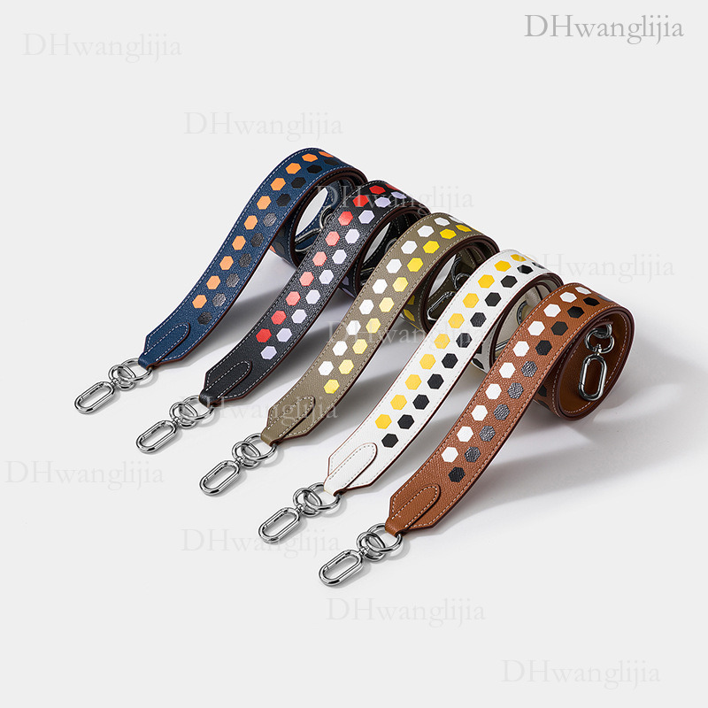 DH Luggage Accessories Women's Same Polka Dot Print Palm Pattern Shoulder Kelly Evelyn Modified Bag Wide Strap Light Luxury Style