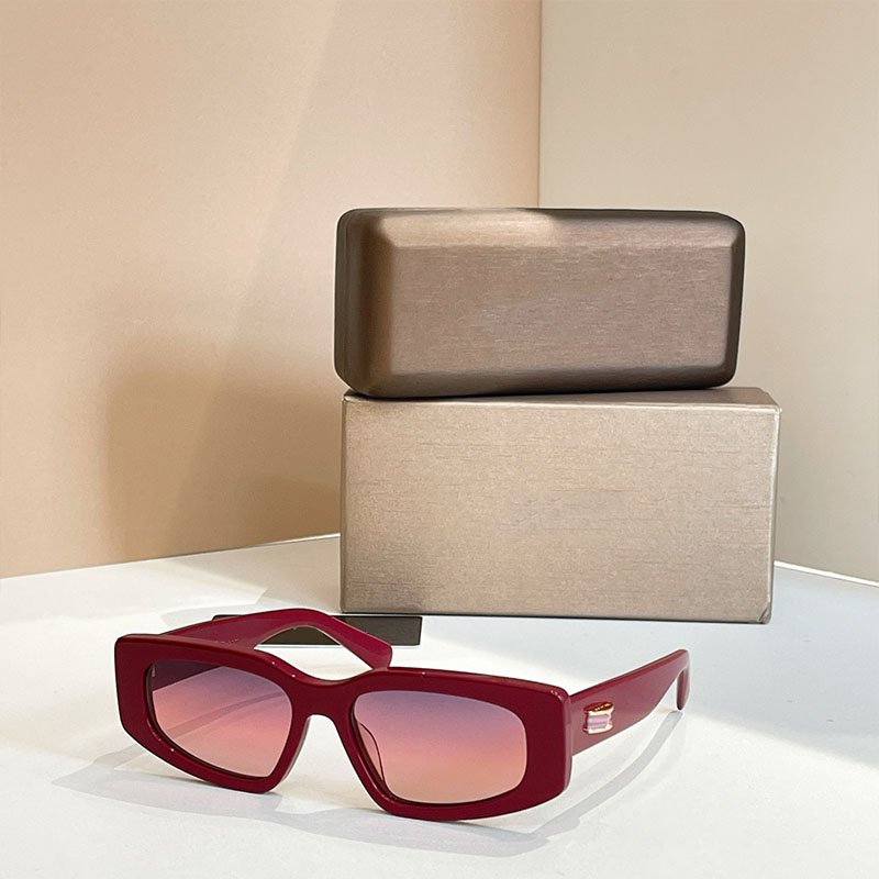 B. Zero1 Sunglasses Rectangular Design Womens Sunglasses Acetate Frame Legs with Tubogas Decoration Casual Vacation Fashion Style UV Protection 400 BV40014