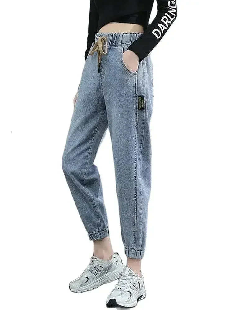Cargo Jean Spring and Autumn Korean Version of High Waist Pants Loose Slimming Straight Leg Bundle Haren 250923