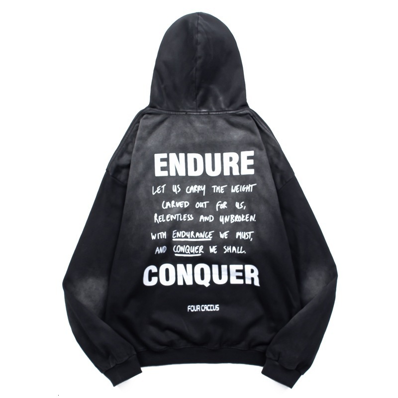 Designer Clothing Retro Washed Spray Horse Luxury Hoodie Distressed Religious Oil Painting Hoodie Sweatshirt Lazy Street Oversize Jacket